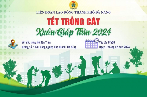 CĐCS Công ty Công viên – Cây xanh Đà Nẵng Hưởng ứng ra quân “Tết trồng cây” năm 2024